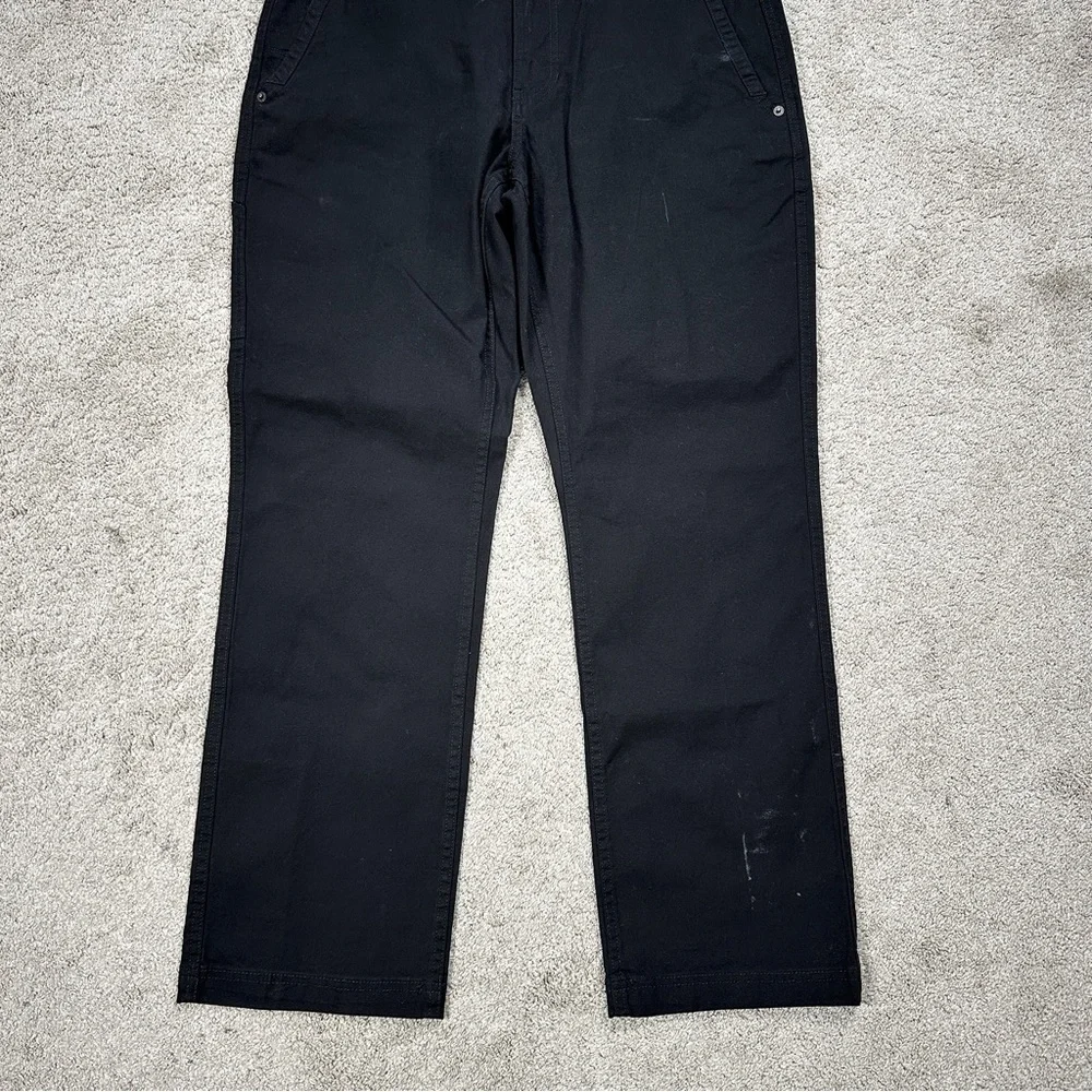 NWOT Eddie Bauer Men’s Canvas Utility Stretch Pants Rugged Workwear Black 34X30